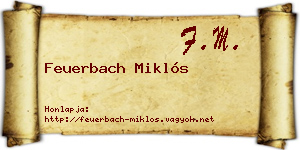Feuerbach Miklós névjegykártya