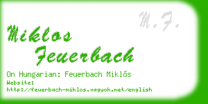 miklos feuerbach business card